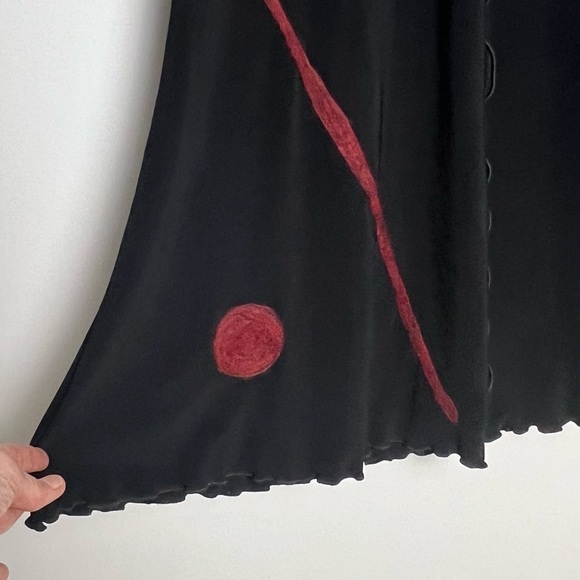 Living Out Loud With MIA Black Artsy Lagenlook Modern Sleeveless Dress Sz S - Picture 9 of 13